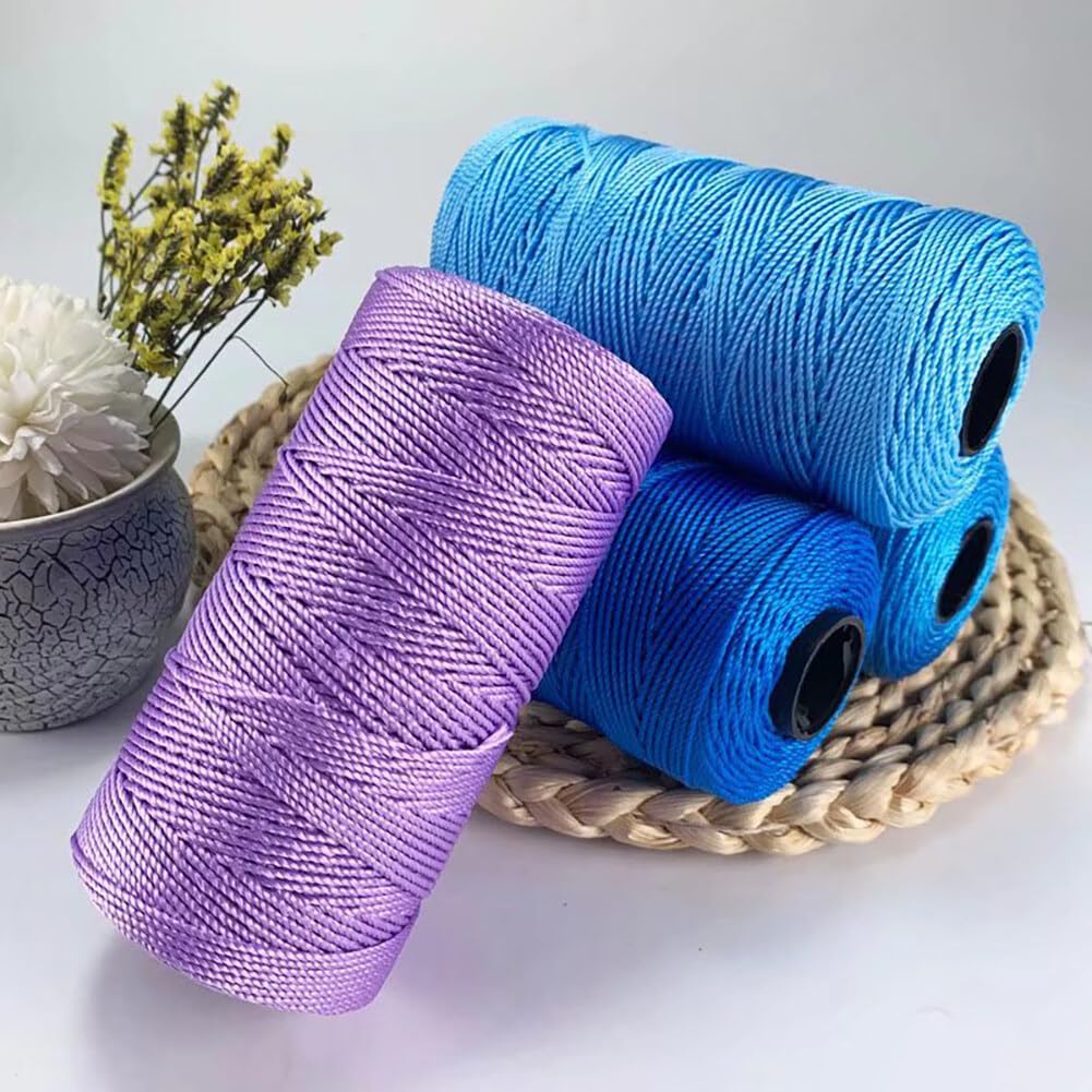AOKKR Corde Macramé, Fil Macrame Coton 3mm x 300m, Ficelle Corde pour Tressée DIY Noël