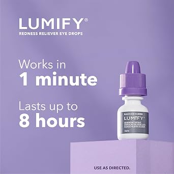Eye Drops for Red Eyes, Redness Reliever for Brighter Looking Eyes, Works in 1 Minute & Lasts Up to 8 Hours, Eye Drops