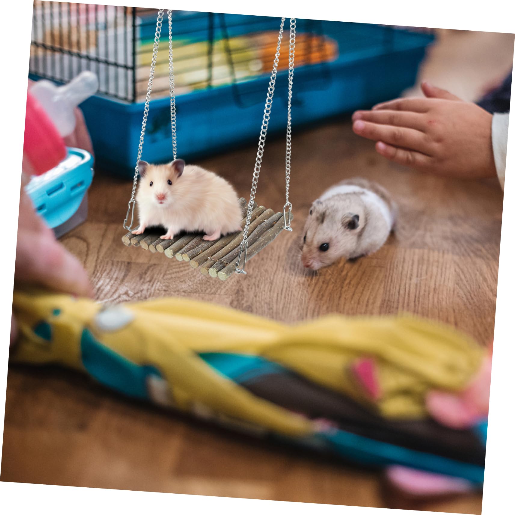 Mipcase Zabawka Wspinaczkowa Dla Gadów Naturalny Drewniany Hamak Dla Jaszczurek Akcesoria Do Terrarium Komfortowe Miejsce Do Spania i Zabawy Dla Zwierząt Domowych