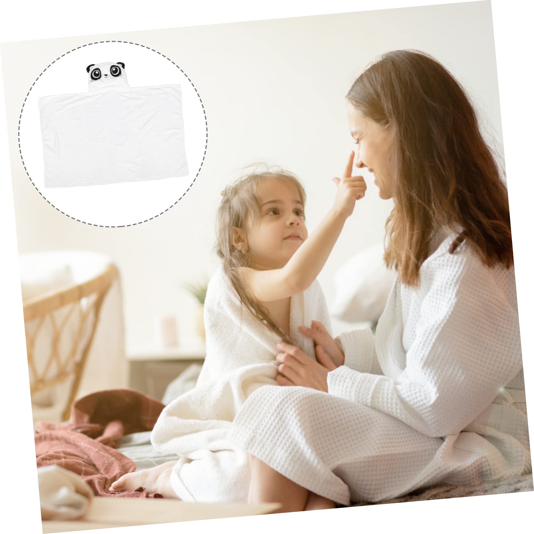 HANABASS Baby Hooded Bath Towel Flannel Material Soft Absorbent Cartoon Prints Toddler Shower Towel