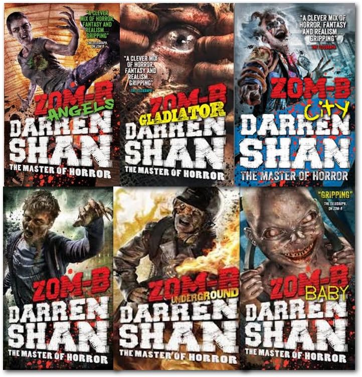 zom b Collection 6 Books Set, (Zom-B, ZOM-B Baby, Angels, City, Underground, zom b gladiator)