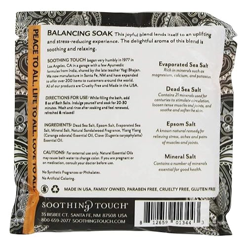 Miniatura 2 de Soothing Touch Balancing Soak - Bolsa de sales de baño, clavo, 8 onzas
