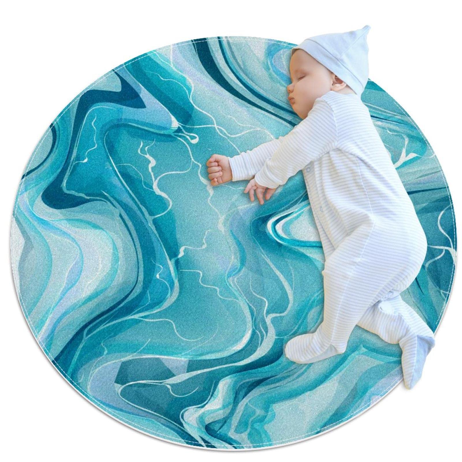 Paillasson pour canapé et salon rond style marbre chic pour chambre à coucher cocooning