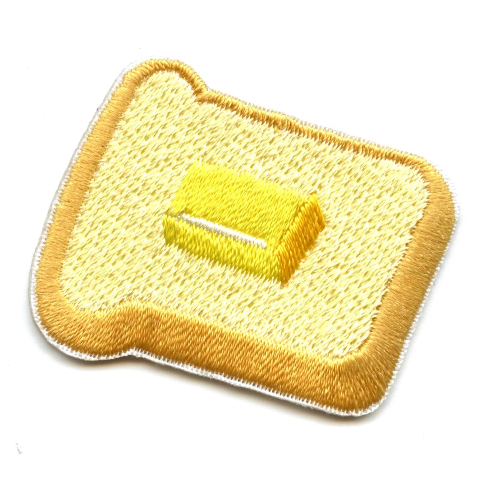Small Bread And Butter Patch Toast Embroidered Iron On - 