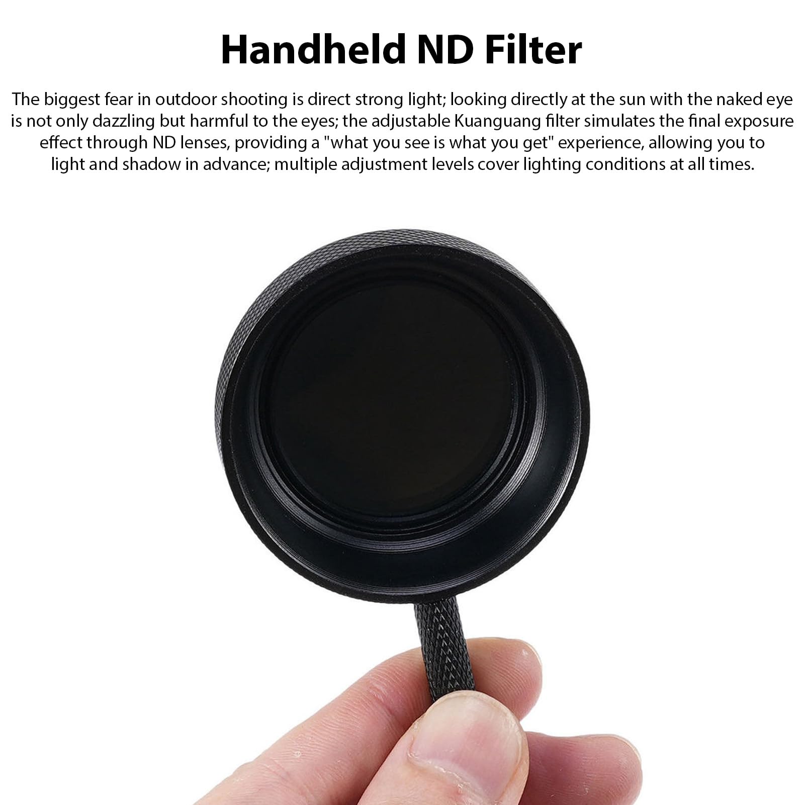 KIMISS Visor de Filtro ND Portátil, Filtro de Densidad Neutra Fija de 10