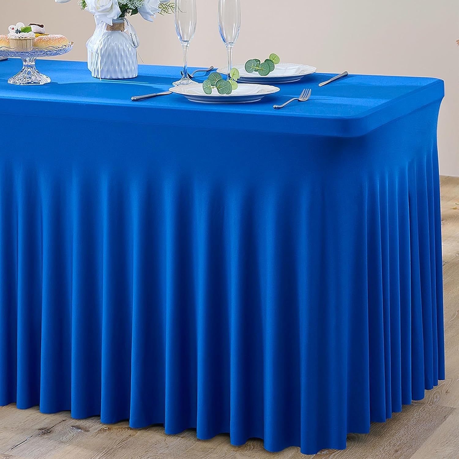 Utopia Kitchen Tovaglia Estensibile [8 Piedi, 244cm] - Copritavolo in Spandex Lavabile e Resistente alle Rughe per Eventi e Feste (Confezione da 1, Nero