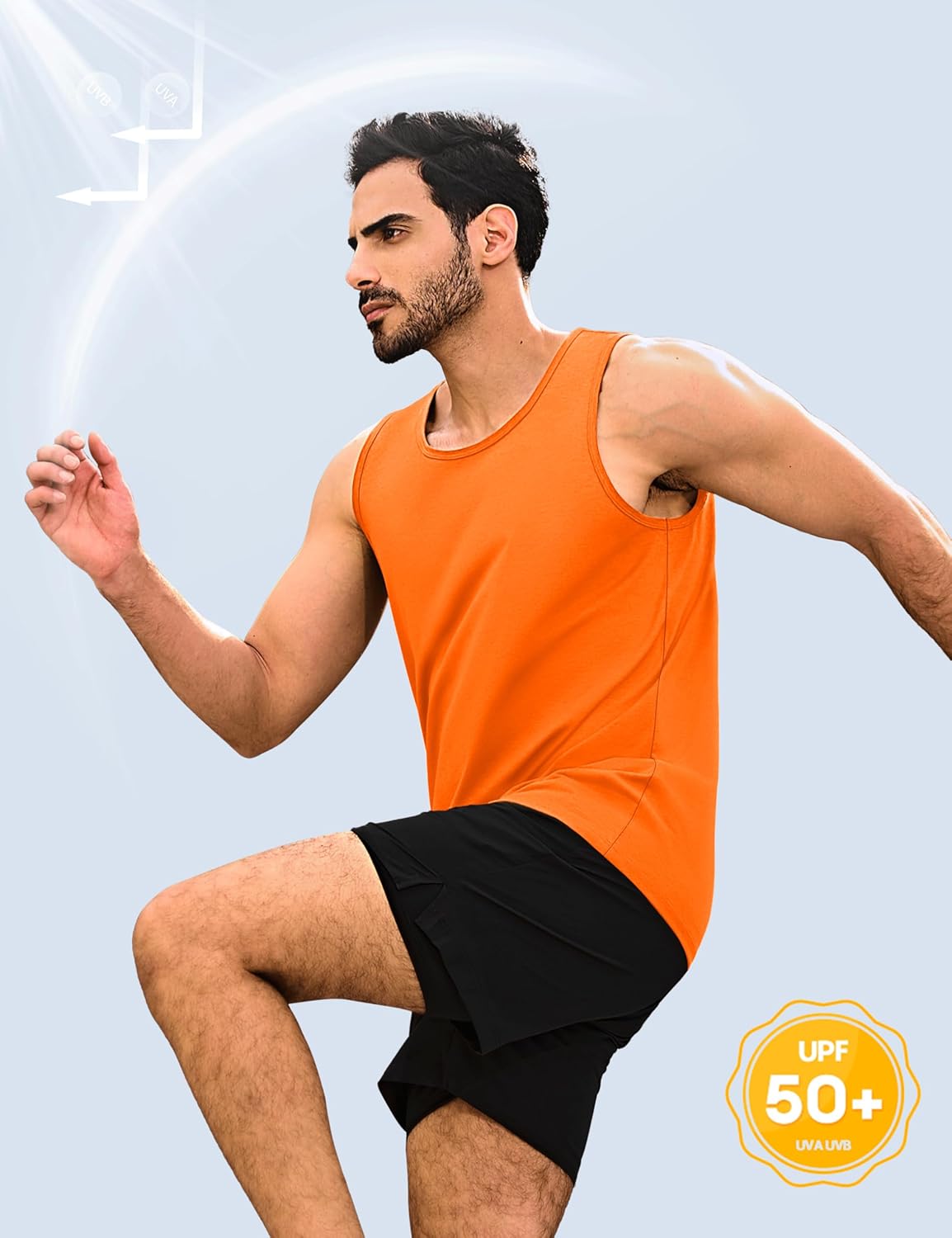 MAGNIVIT Mens Tank Top UPF50+ Summer Sleeveless Muscle Shirts Cotton Blend Casual Tee Cooling Gym Workout Shirts - Image 3