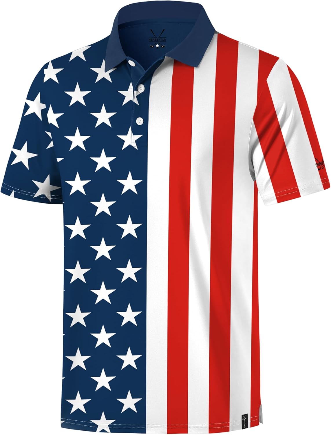 Men's Funny Golf Shirts UPF 50+ Performance Moisture Wicking Dry Fit Stretch Casual Print Polo (S-XXL)