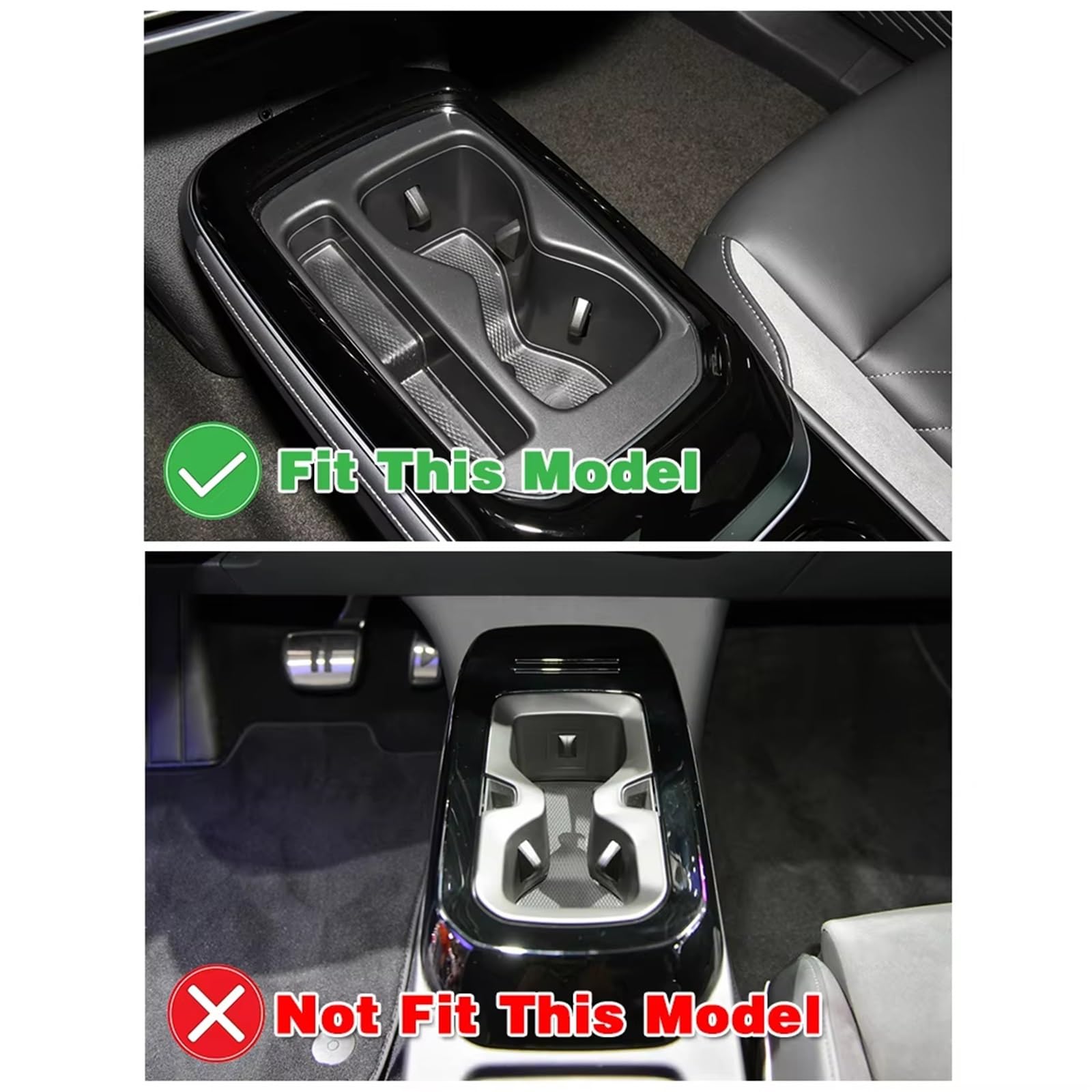 Kit Garniture Intérieure Pour Volkswagen ID.4 (2021-2024) – 5 Pièces Noir Mat – Poignées, Console, Porte-gobelets