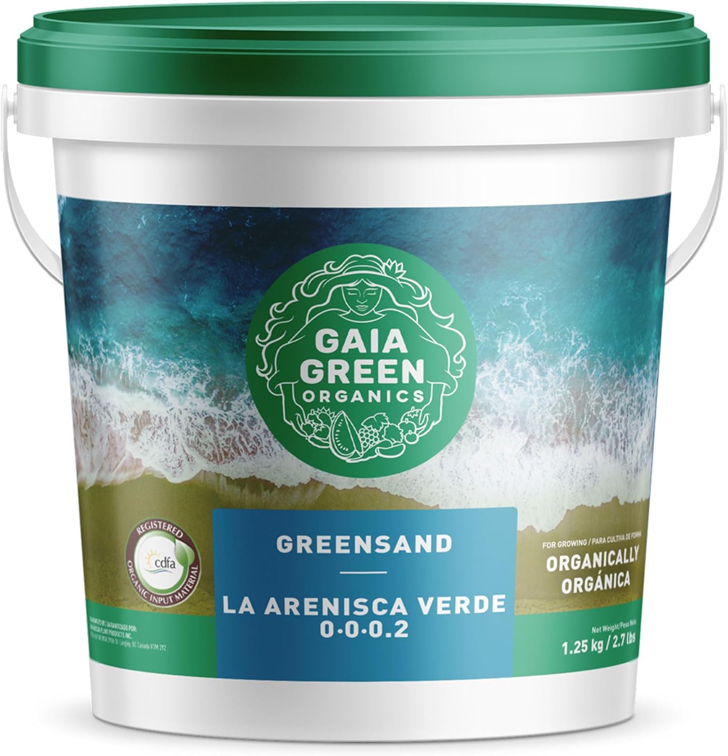 GAIA GREEN 1.25 Kilogram Greensand Plant Enhancer for Lawn, Household Plants, Golf Courses, Greenhouses, Urban Gardens and Nurseries