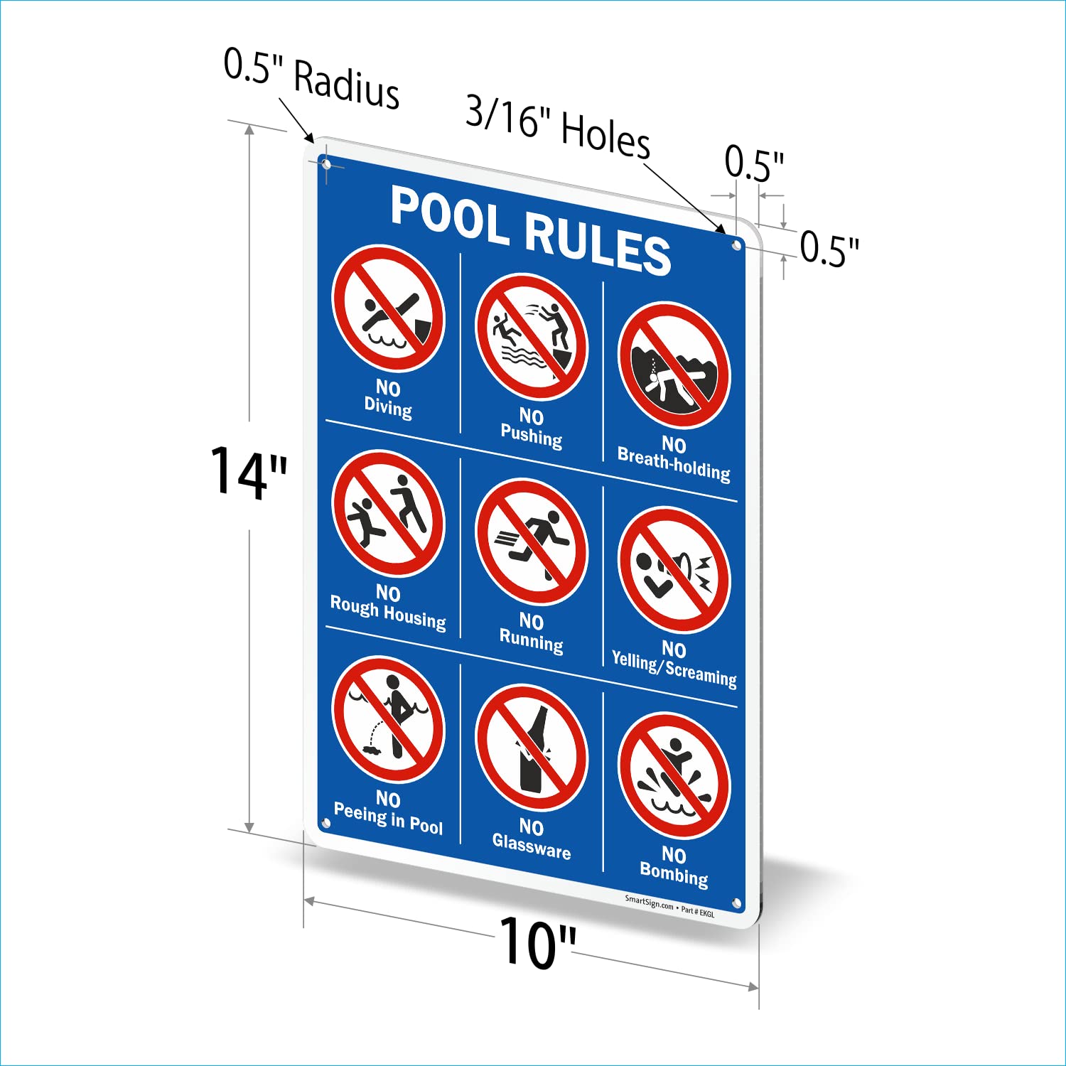 SmartSign Metallschild 'Please Leave Packages Here' – 25,4x35,6 Cm, Laminiert, Wetterfest