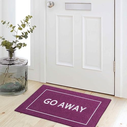 Miniatura 84 de JJUUYOU Tapete para puerta delantera, entrada exterior, duradero, tapete de bienvenida para interiores y exteriores, antideslizante, divertido