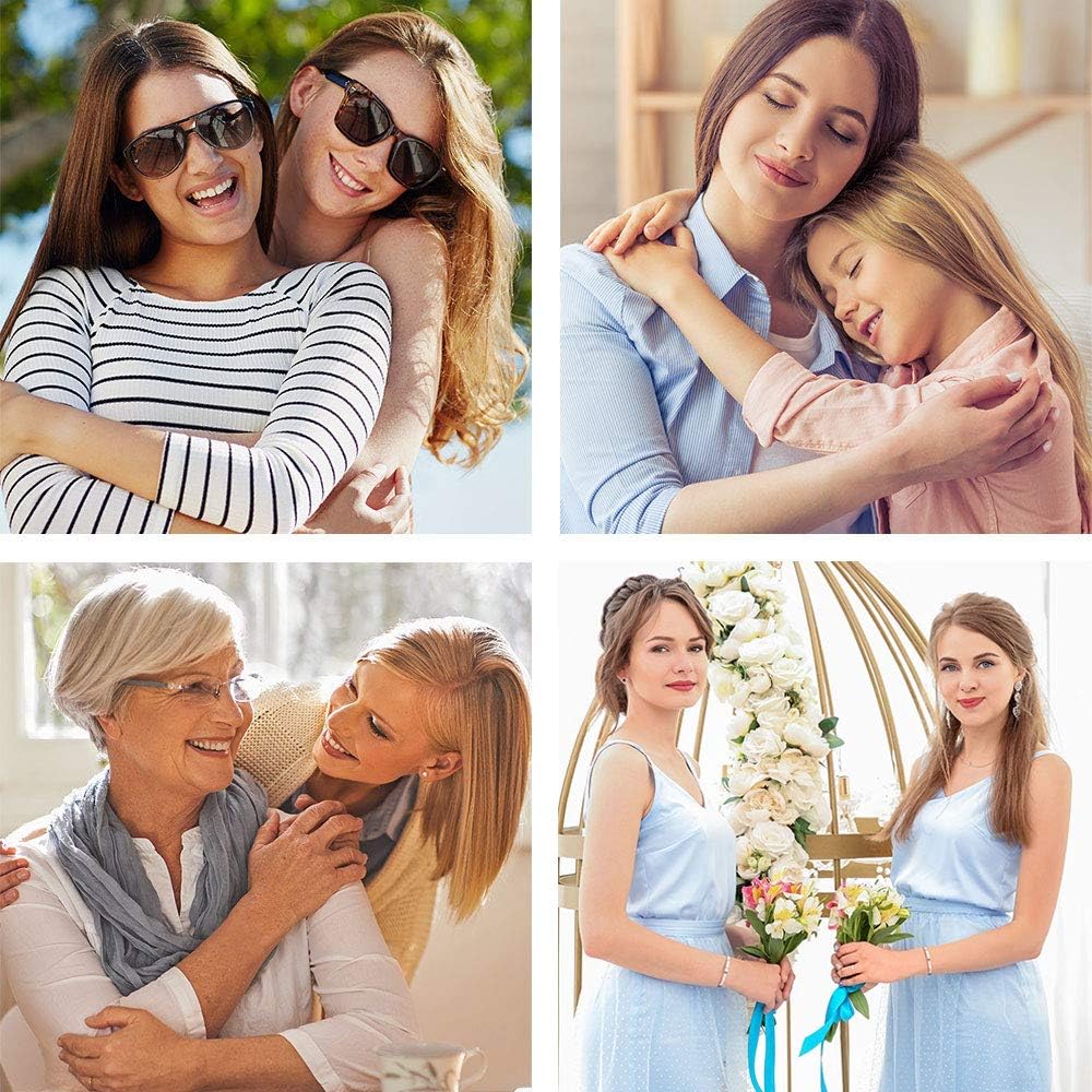 M MOOHAM Initial Charm Bracelets for Women Gifts - Engraved 26 Letters Initial Charms Bracelet Stainless Steel Bangle Bracelet Birthday Christmas Jewelry Gift for Women Teen Girls - Image 6