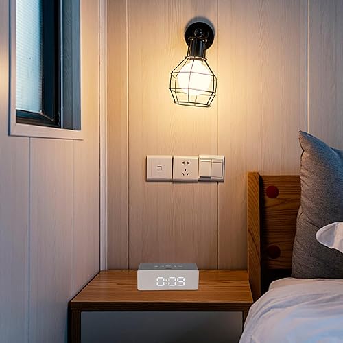 Miniatura 9 de Garneck Reloj despertador digital silencioso reloj despertador digital con pantalla LED, reloj de escritorio para el hogar, oficina, dormitorio,