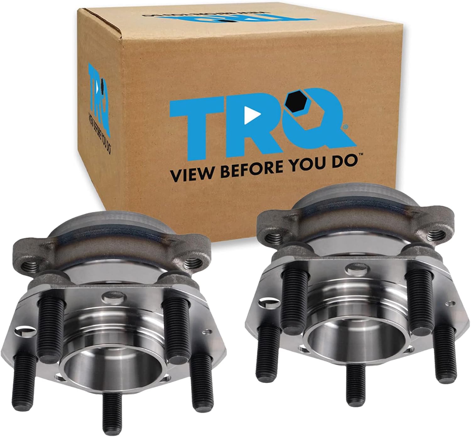 TRQ Rear Left and Right Wheel Bearing and Hub Assembly Set 2 Piece Compatible with 2017-2020 Tesla 3