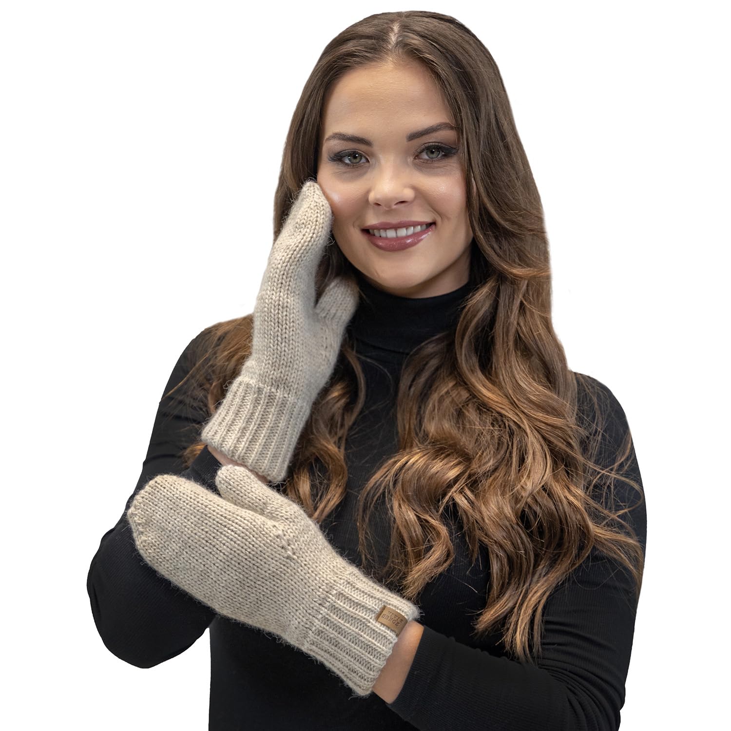 YISEVEN Femme Hiver Gants En Cuir De Daim Laine Doublé Cousu Cadeau