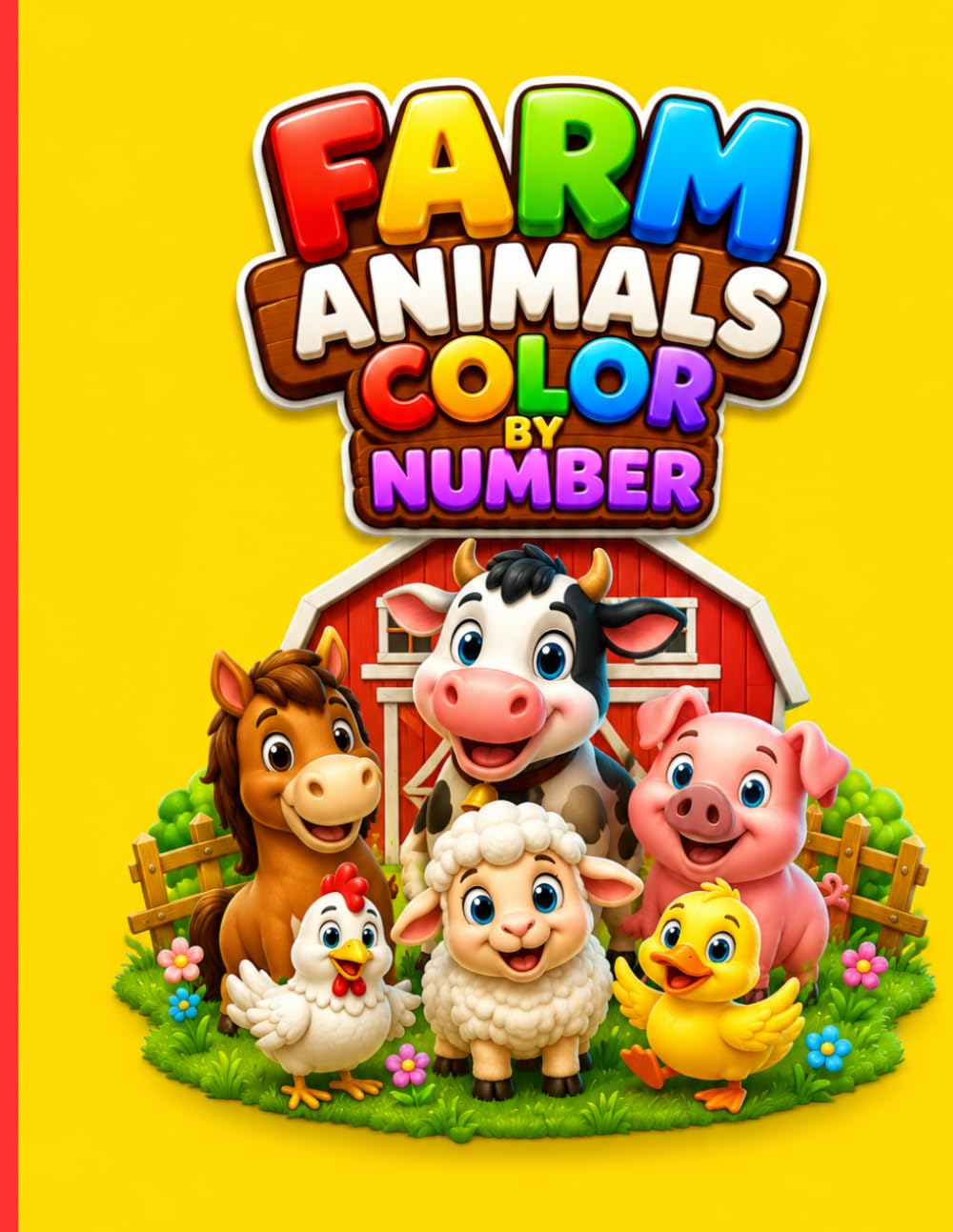 Farm Animals Color by Number A Fun Coloring Book for Kids Ages 4–8