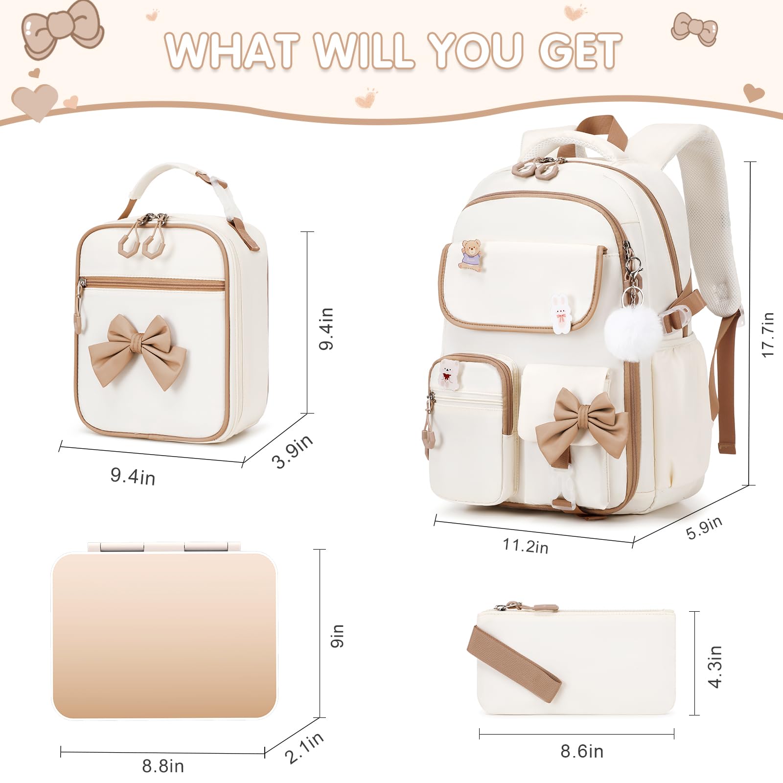 ACESAK 08 BACKPACK BENTO BOX MIT WASSERFLASCHE ALL, Khaki, Large, Rucksack mit Bento-Box