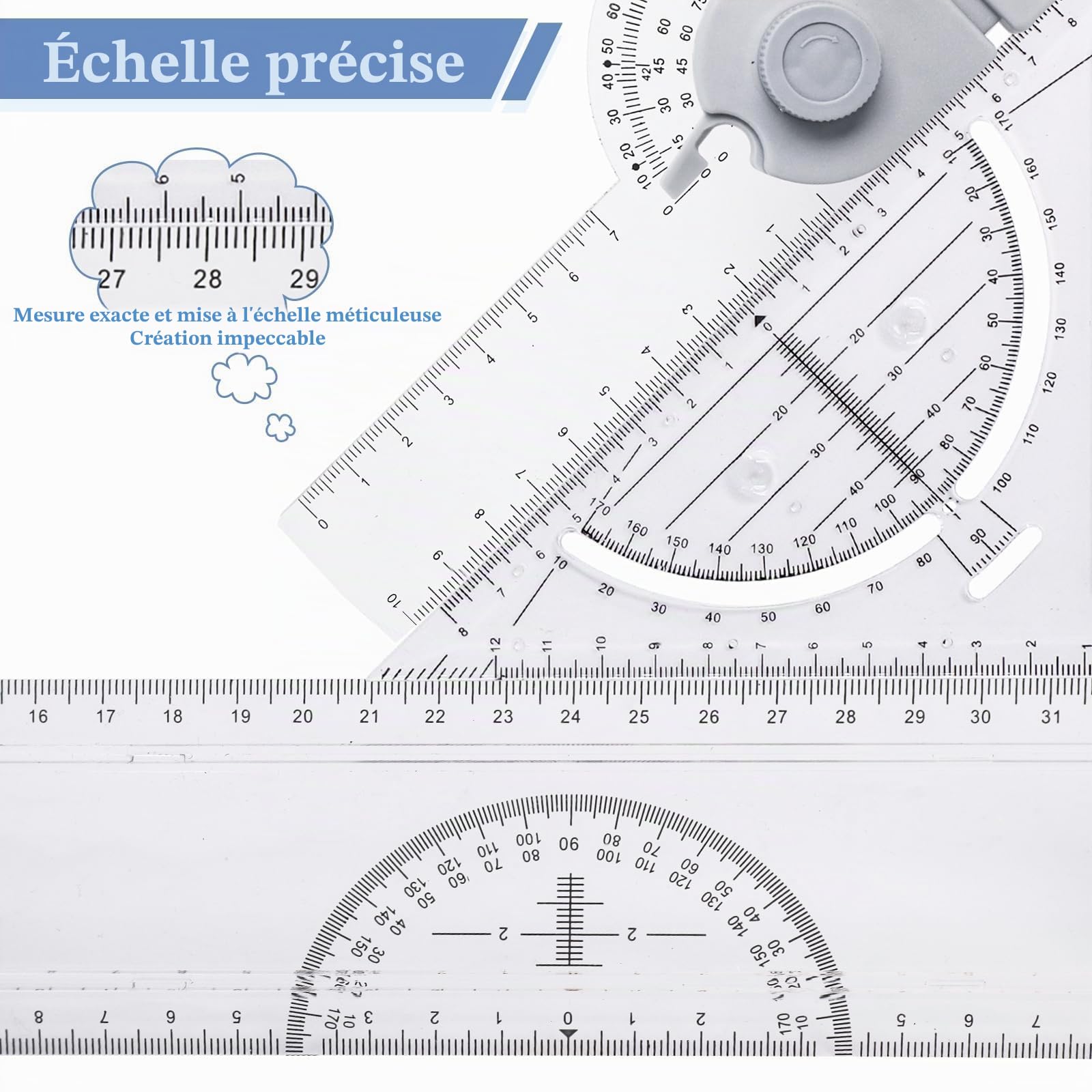 Planche à Dessin A3 avec Sac de Transport, Dessin Technique Multifonctionnel avec Mouvement Parallèle et Angle Réglable, Accessoires pour Architectes, Ingénieurs, Artistes, Étudiants