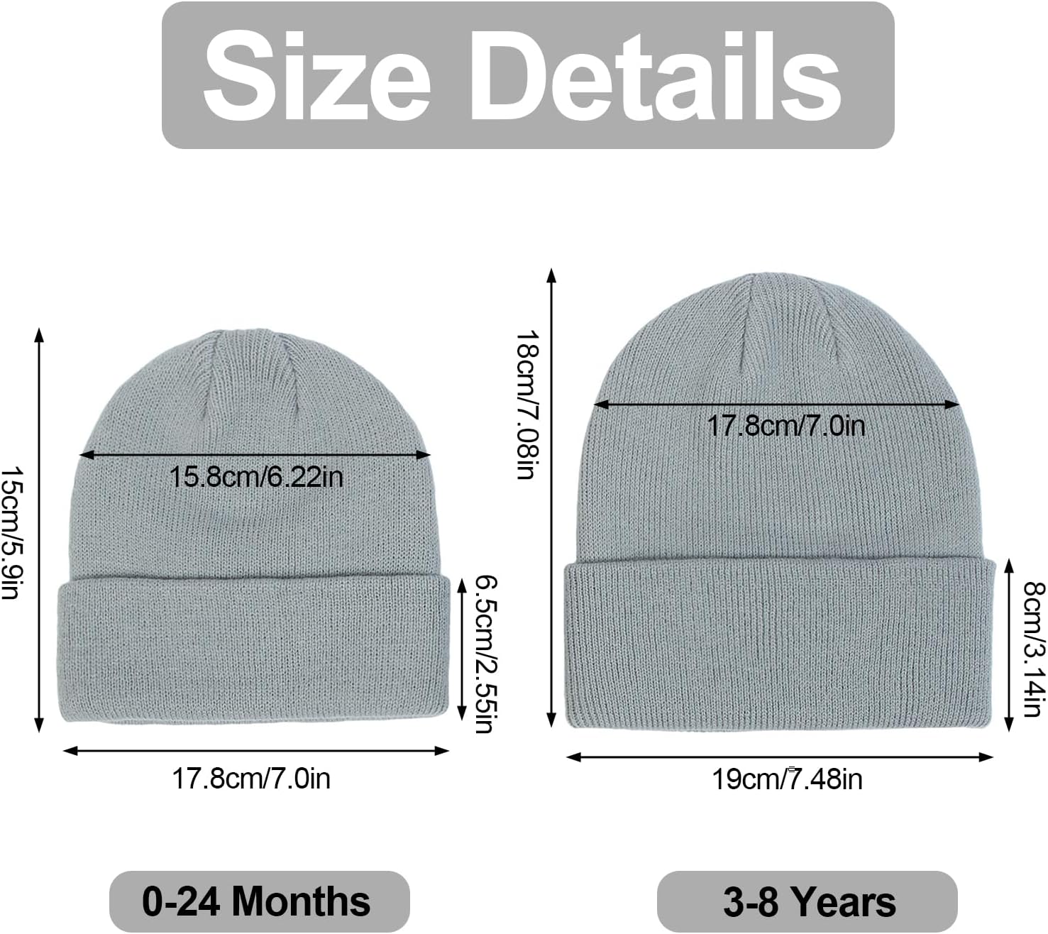 Toddler Boys Knitted Beanie Cute Tractor Embroidery Hat Cuffed Skull Caps for Autumn Winter - Image 3