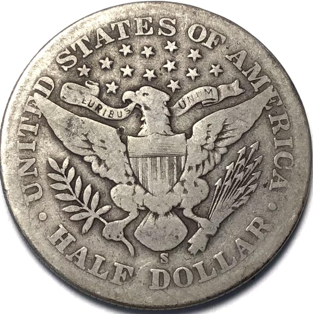 1901 S Barber Silver Half Dollar Very Good