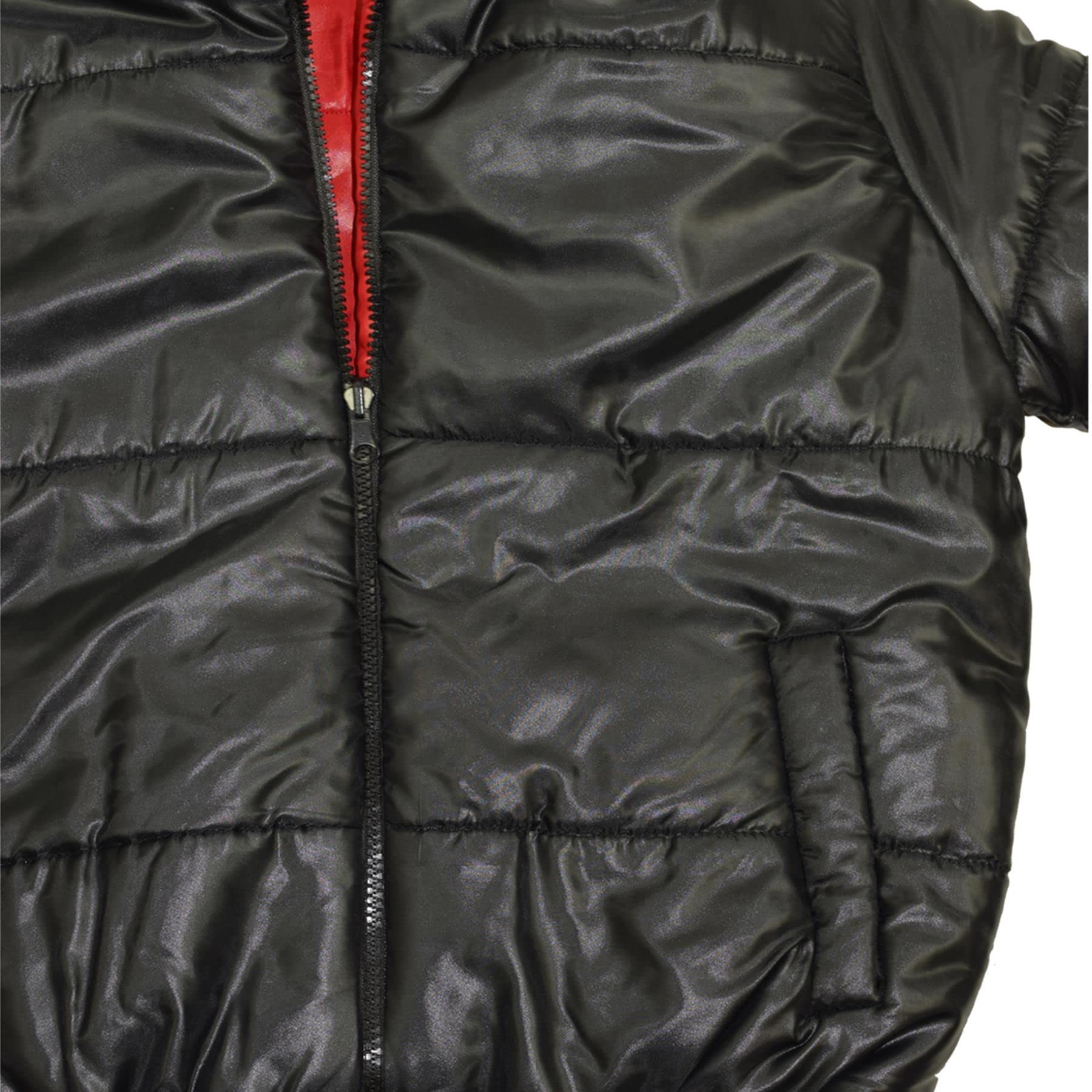 A2Z 4 Kids Dziewczyny Chłopcy Kurtka Dwustronna, Krótka, Z Kapturem, Wyściełana Podszewką Kurtki Puchowe - Reversible Jacket 492 Black 7-8.