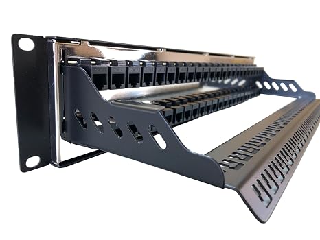 48 Port Patch Panel 2U UTP with Inline Keystone CAT6 Coupler (Populated)