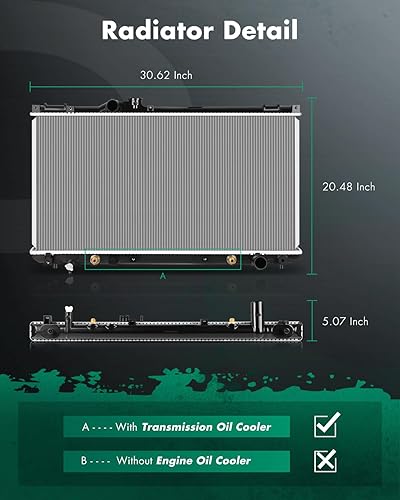 Miniatura 398 de SCITOO Radiador 2990 para Honda 2008-2012 para Accord 2.4L 2012-2015 para Honda para Crosstour 2.4L