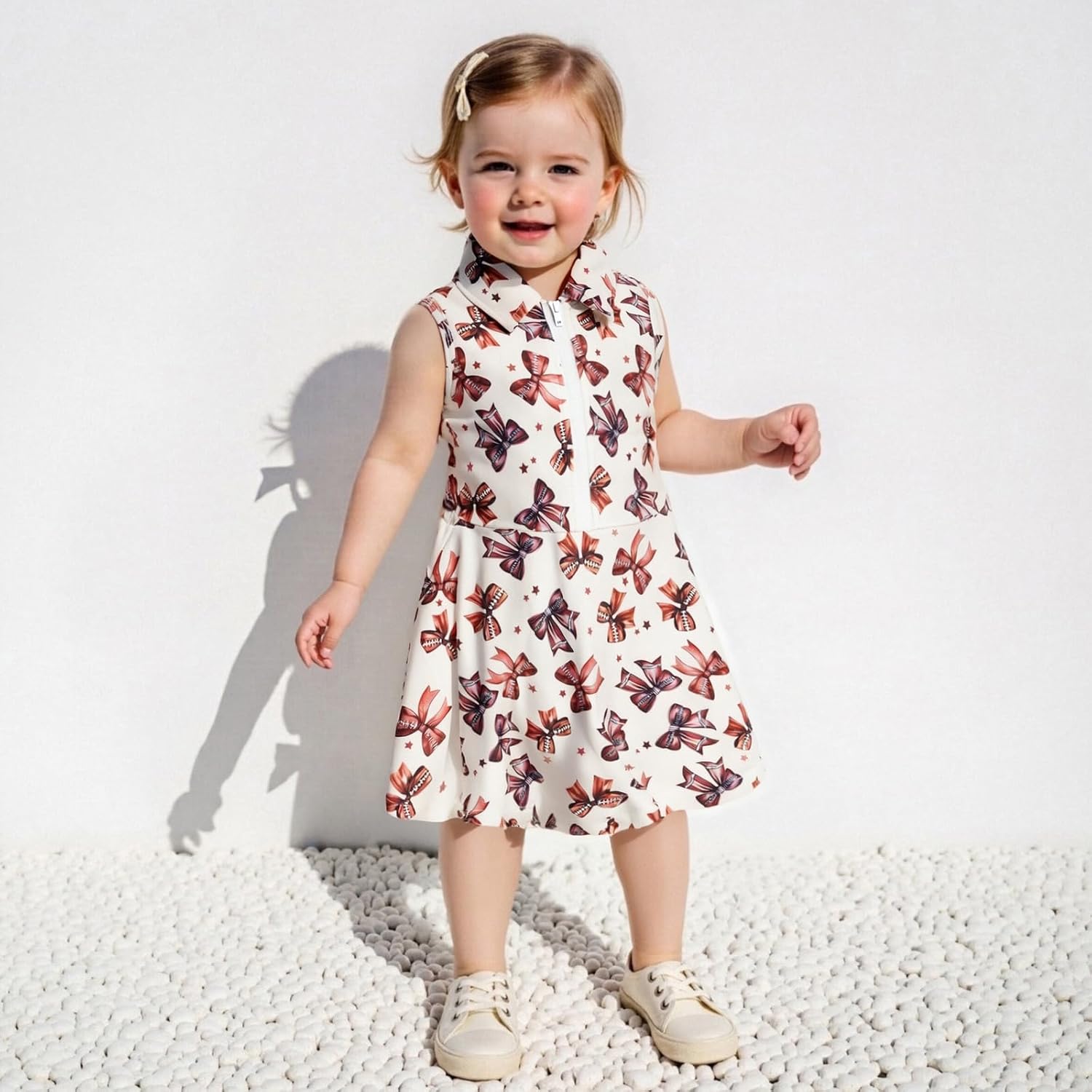 Little Girls Back to School Outfit Toddler Lapel Pencil Book Print Polo Dress Cute Zipper A Line Tank Dresses