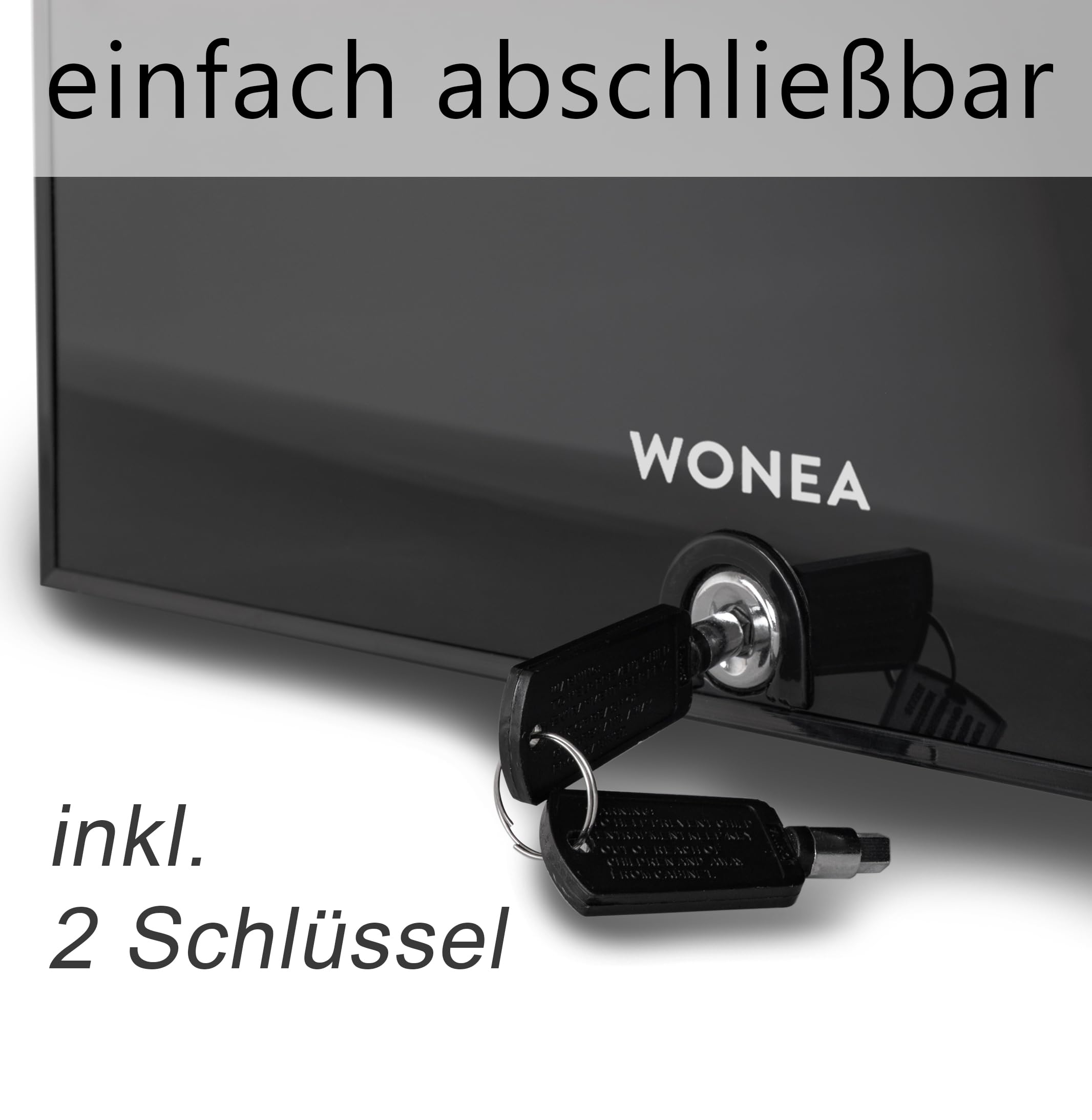 30 Liter Mini Kühlschrank LAUTLOS Minikühlschrank mit Schloss, Minibar abschließbar geräuschlos, Türanschlag wechselbar, ca. 4°-14°C Höhe 48cm, Weinkühlschrank für 11 Flaschen Temperatureinstellung