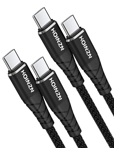 Cable USB C a C de 100 W 2 unidades, 6 pies, negro QC4.0PD 5A tipo C cable de carga para iPhone 15  15Pro  15Plus  15ProMax MacBook Pro 2020, iPad