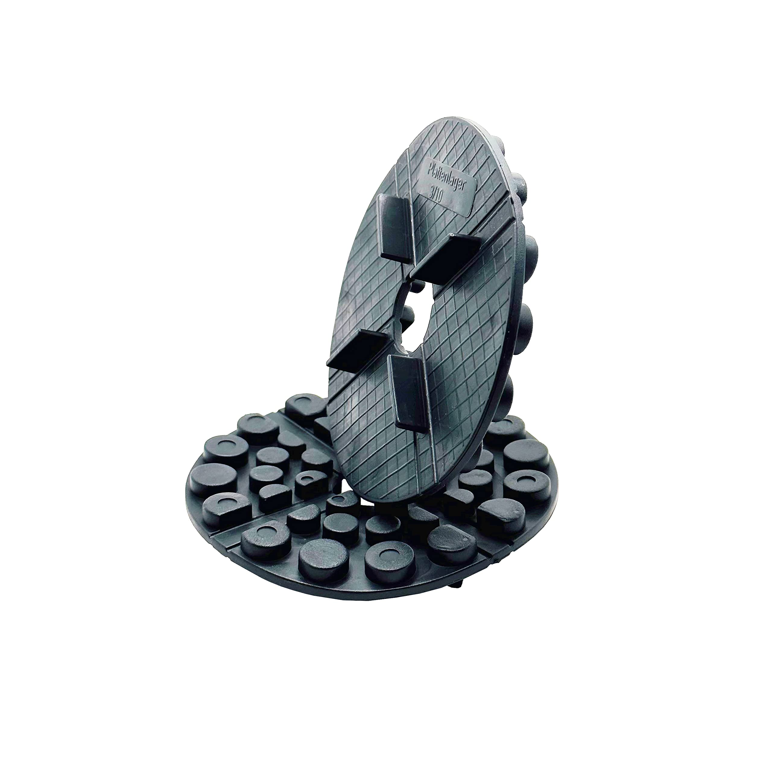 VERLEGEHILFEN 50 x Gummi Stelzlager - Flexibles Plattenlager - Fugenbreite 3mm x Höhe 10mm - Flexibles Stelzlager für Terrassenplatten. Gummi Plattenlager mit Fugenkreuz (3 x 10mm (B x H))
