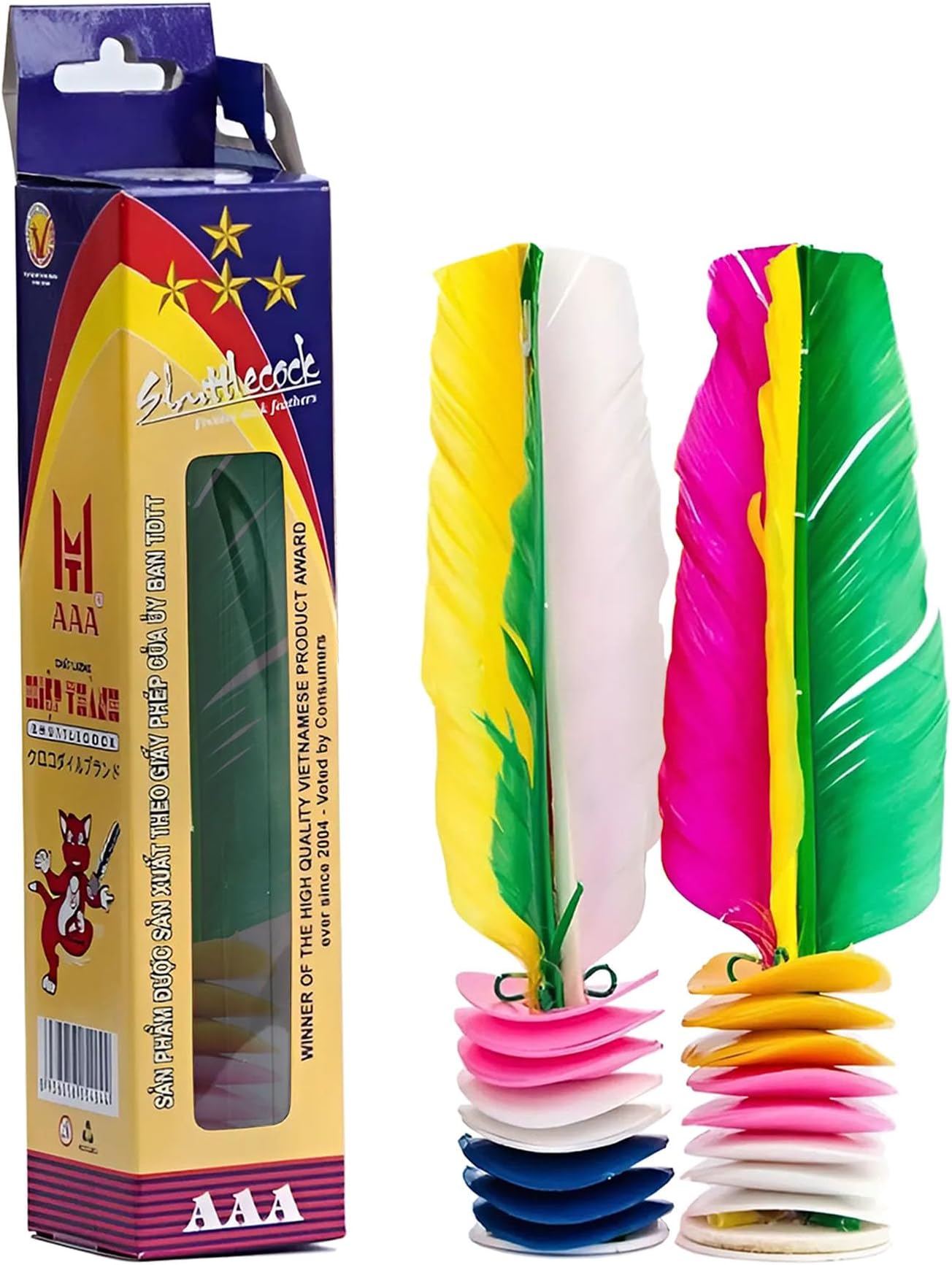 2PCS Jianzi Shuttlecock Kick Da CAU Shuttlecock Vietnamese Jianzi Shuttlecock Feather Foot for Improving Leg Muscle Strength and Body Flexibility Sports Indoor Outdoor