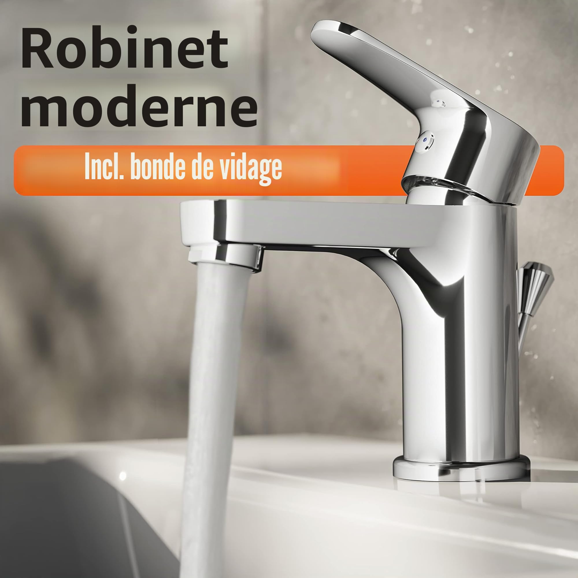 EISL NI075CALCR Claudio Mitigeur de lavabo avec bonde de vidage Pop-up Chromé