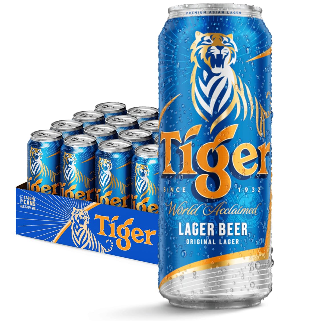 Tiger Lager Beer Can, 24 x 490ml : Amazon.sg