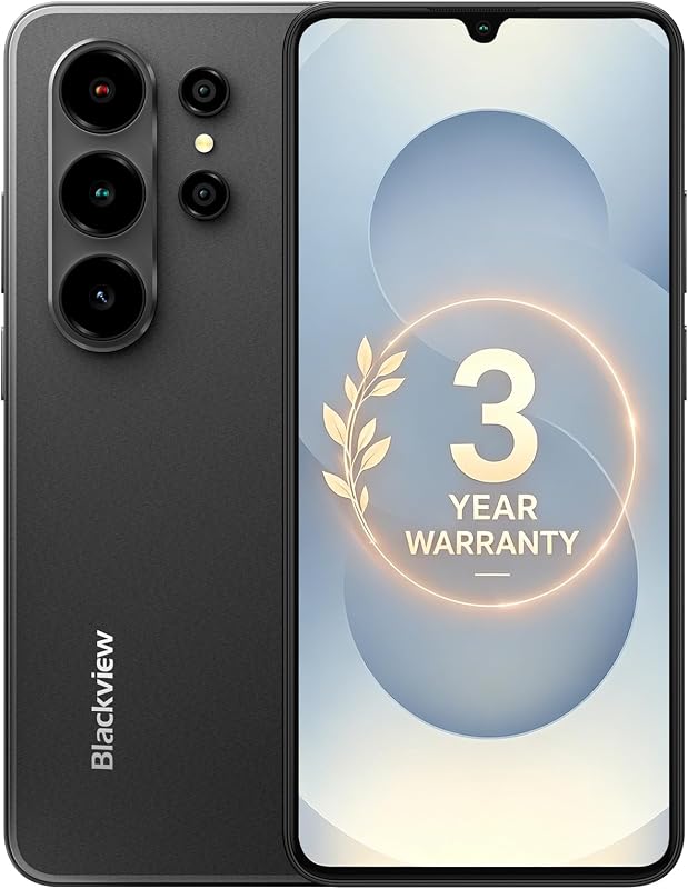 Blackview Wave 10 Teléfono celular desbloqueado, Smartphones para T-Mobile, Negro | Android 16, 6.88pulgadas 120Hz, 32GB + 128GB, 1TB Ampliable, 32MP+13MP, Dual SIM, Face ID, GPS, OTG, Garantía de 3 años