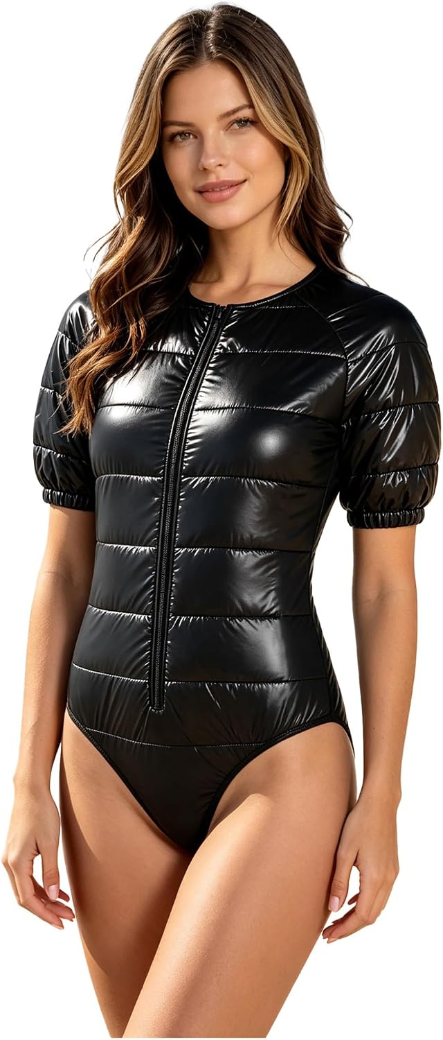 Sholeno Women Padded Quilted Leotards Incontinence Romper