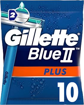 Gillette Blue2 Plus Use Horse Men's Razor 10-pack