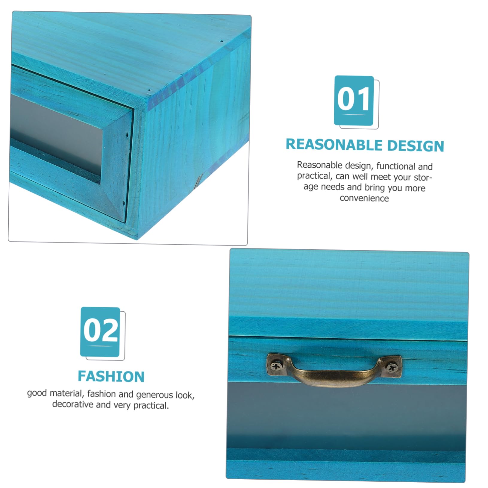 Holzschrank mit 2 Ders nizer für Make-up, Vani und Schreibtisch, schneller Zugriff, Home Sto SolutDesign für Heimdekoration