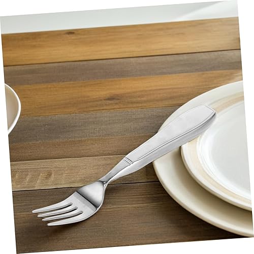 Miniatura 7 de Utensilios adaptativos de acero inoxidable con peso para ancianos discapacitados, tenedor agitador, cuchara cuchillo de acero inoxidable para