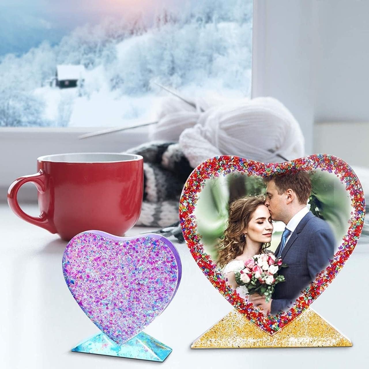 53ARTS Heart Photo Frame Resin Mould - Silicone Epoxy Casting Mold for Wedding, Birthday Gift, Decoration - Small Size-picture-21