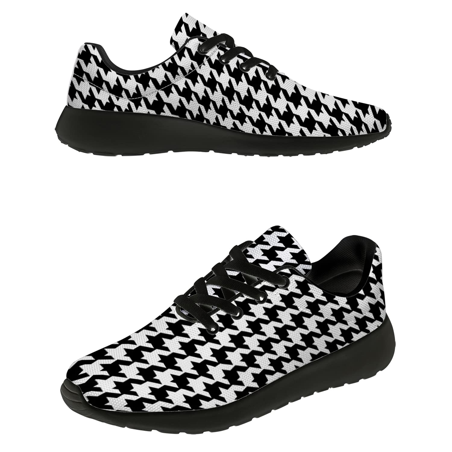 Houndstooth Shoes Women's Men's Running Tennis Shoes Non-Slip Casual Walking Jogging Sneakers Gift f