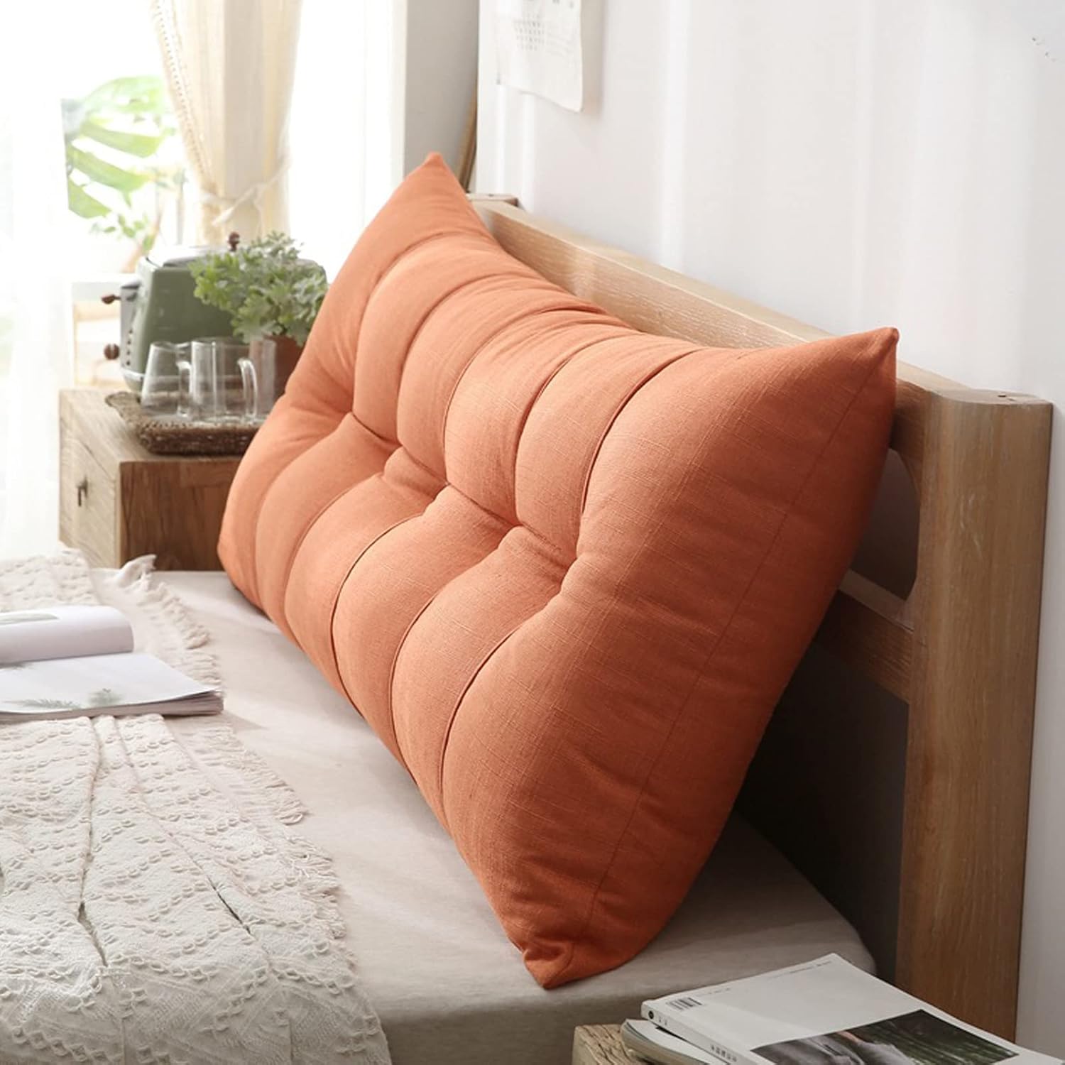 Oversized Body Pillow Headboard Cushion - Soft Lumbar Support for Adults, Extra Backrest Throw Pillow 39.4IN/100CM - Perfect for Bedside Comfort (C 31.4IN/80CM)