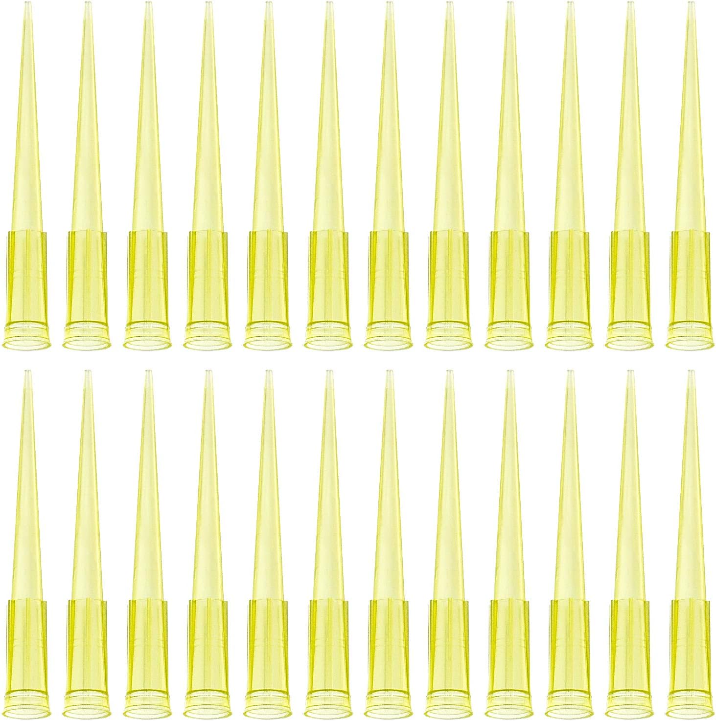 200ul Pipette Tips, 1000pcs Universal Liquid Pipettor Tips, Clear Yellow, DNase/RNase Free Disposable Pipette Pipettor Transfer Pipettes for Laboratory