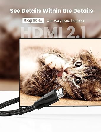 Ugreen 8K Ultra HD HDMI 2.1 Görüntü Aktarma Kablosu 1 Metre