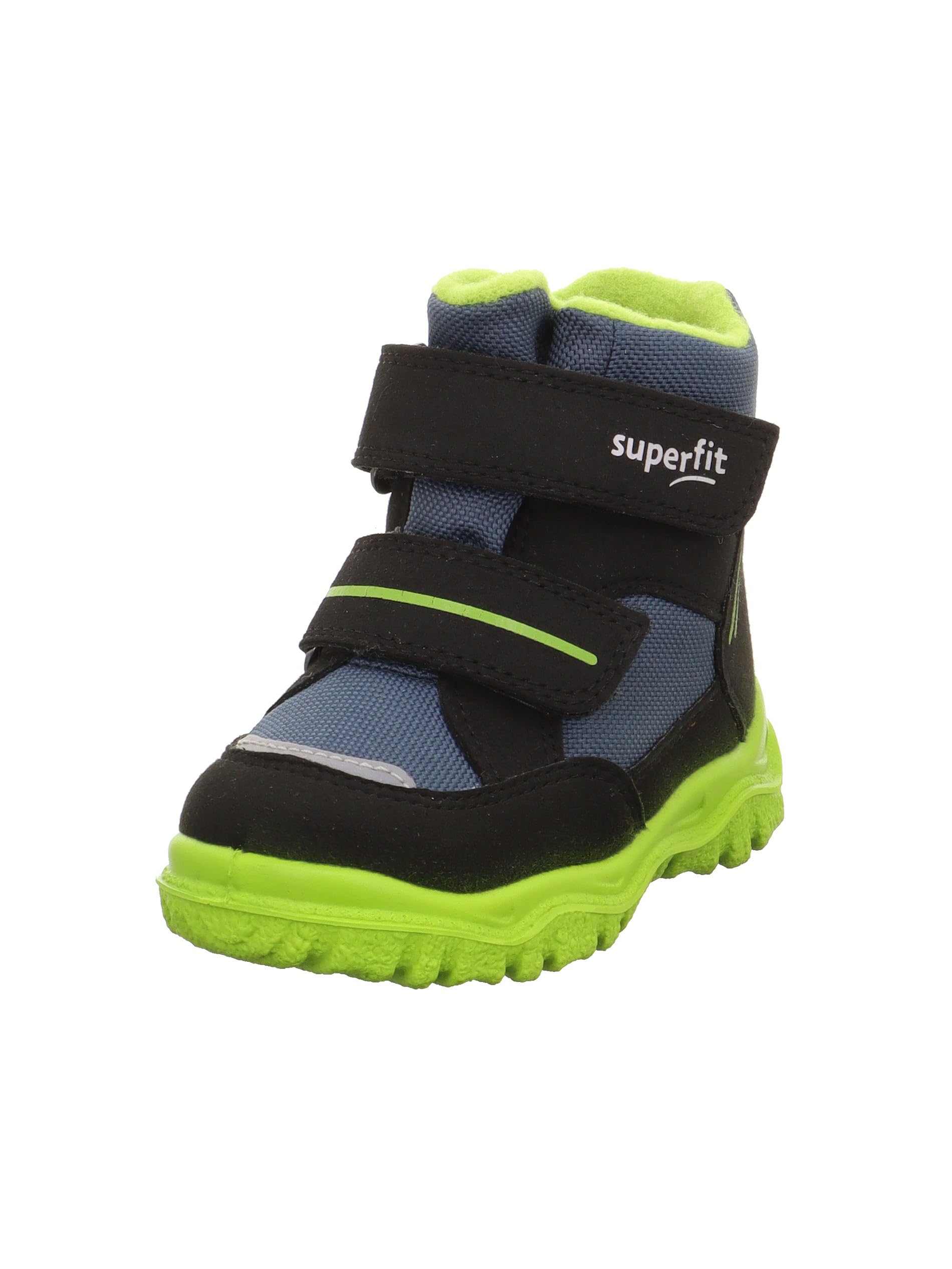 Superfit Boys HUSKY1 warm gefütterte Gore-Tex Stiefel, SCHWARZ/HELLGRÜN 0000
