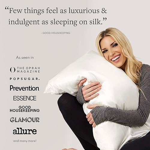 Miniatura 5 de Ahorra un 10 en la funda de almohada Blissy Silk tamaño estándar Paquete 100 seda de morera pura fibras de alta calidad absorbe la humedad funda de