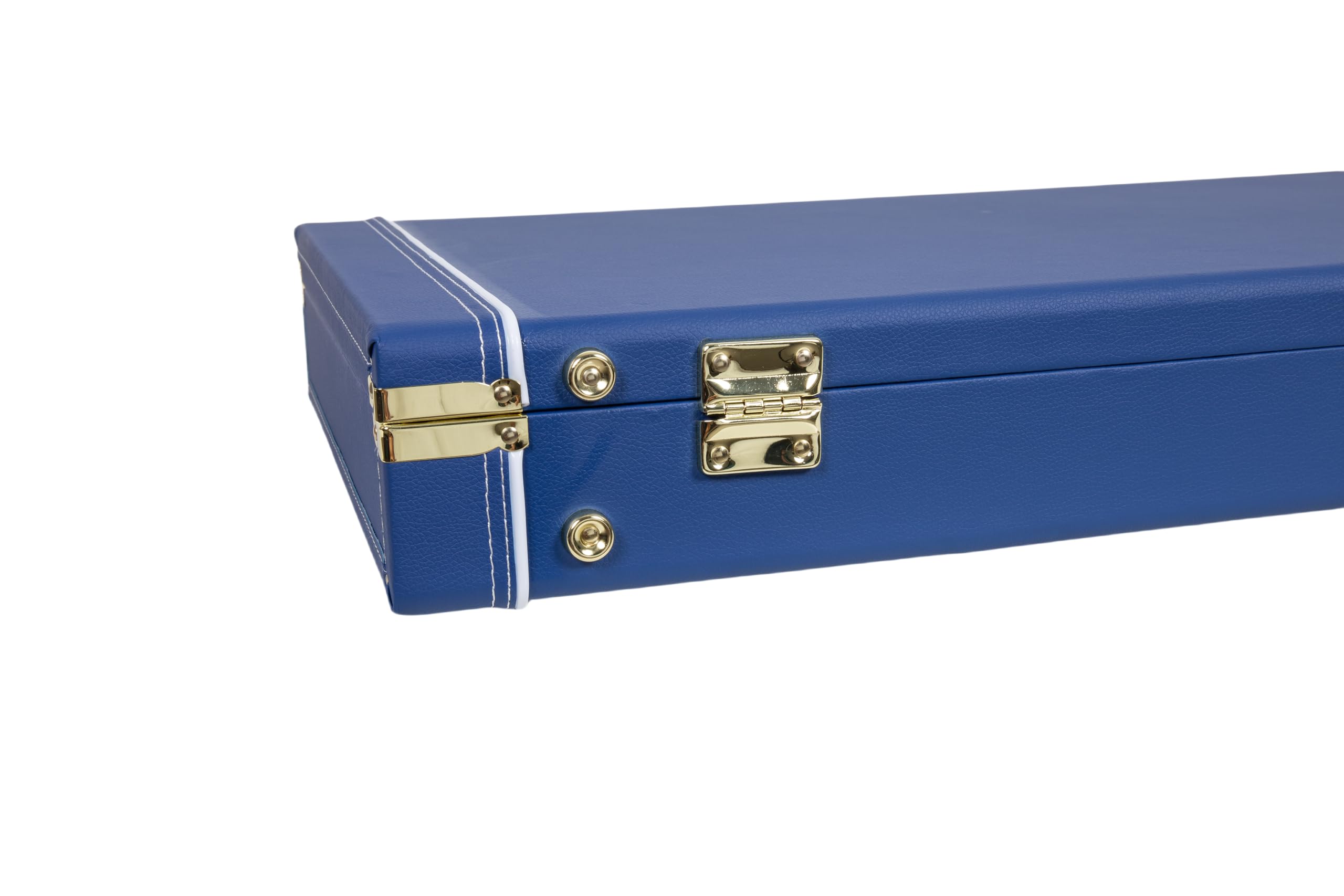 Crossrock Designer Series - Funda de Madera para Guitarras eléctricas Estilo Jazzmaster/Jaguar, Cerradura de Seguridad, Patas de Metal, Espacio de Almacenamiento, Azul Vibrante (CRW520JMVB), Azul