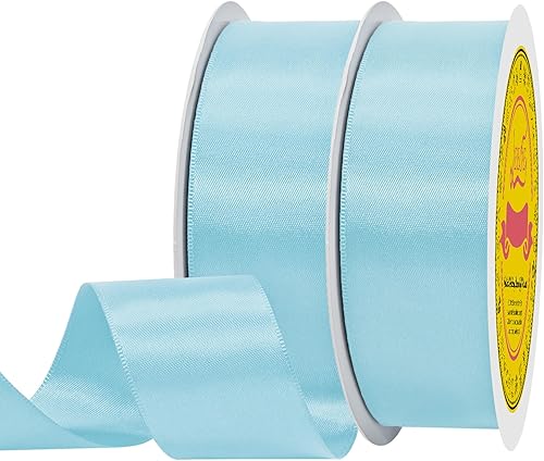 Miniatura 8 de Cinta de satén plateada de doble cara de 1-1/2 pulgadas x 50 yardas, cinta plateada de poliéster para envolver regalos, muy adecuada para bodas