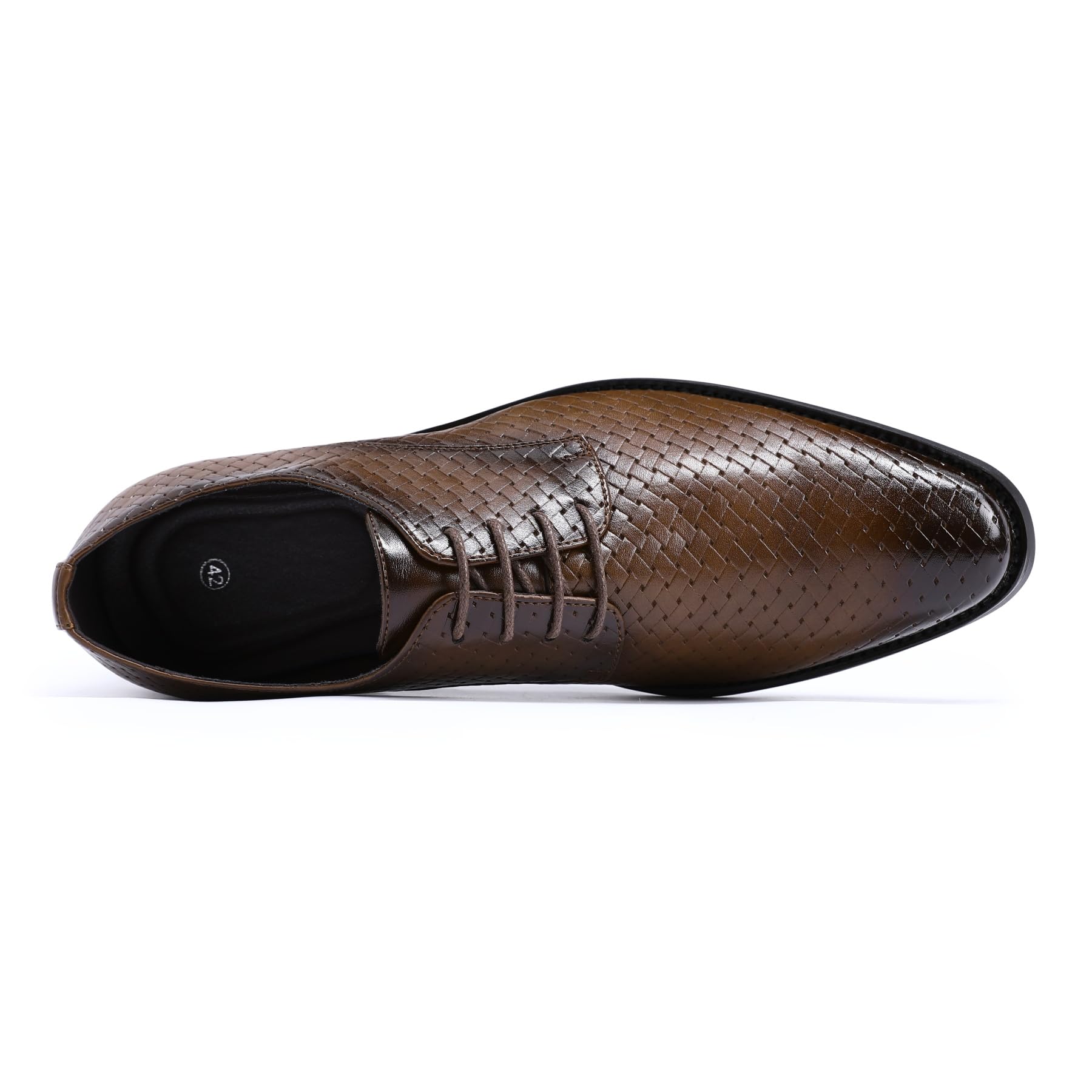 Allthemen Hombre Zapatos Vestir Clásicos Oxford con Cordones De Cuero Derby De Caña Baja Ligeros Cómodos para Bodas